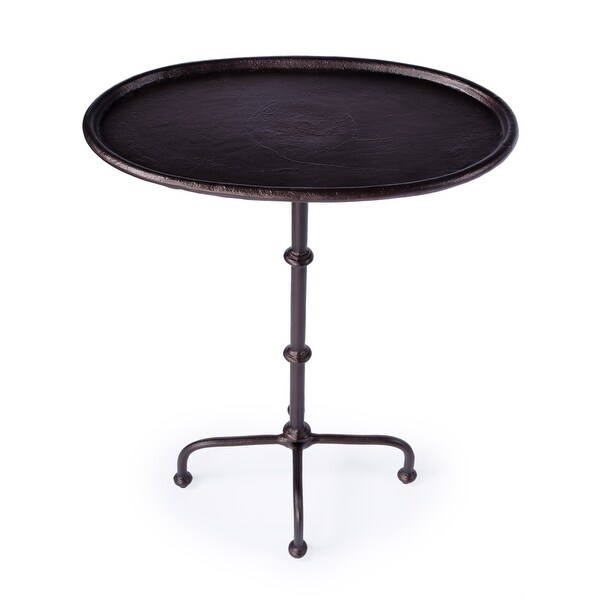 Kealy Outdoor Metal Pedestal Side Table