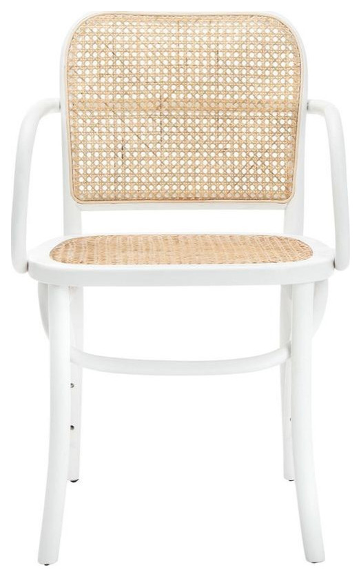 Donna Cane Dining Chair  Set of 2  White/Natural   Tropical   Dining Chairs   by Rustic Home Furniture Deco  Houzz