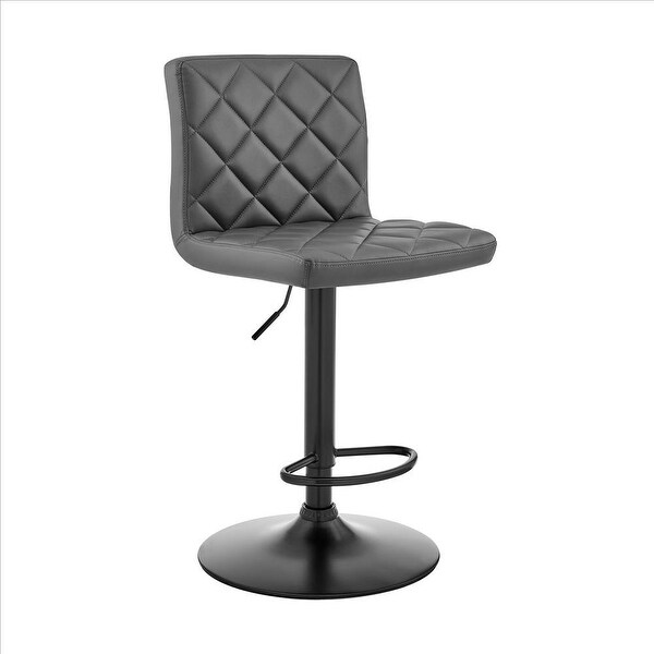 20 Inch Metal and Leatherette Swivel Bar Stool