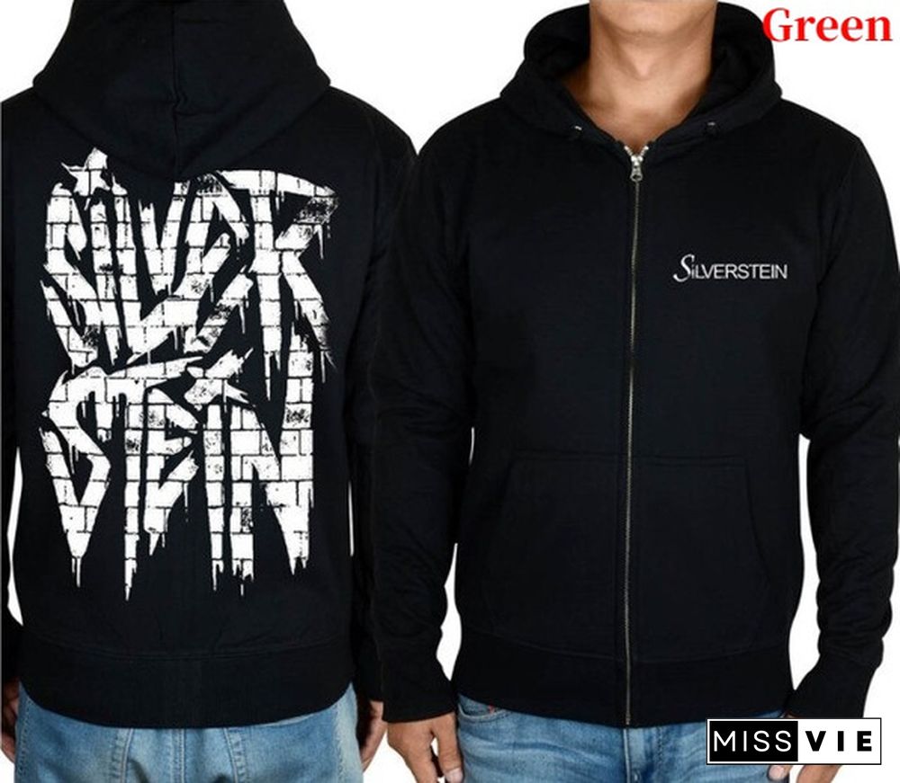 5 Designs Zipper Sweatshirt Silverstein Band Nice Soft Warm Hoodies Jacket