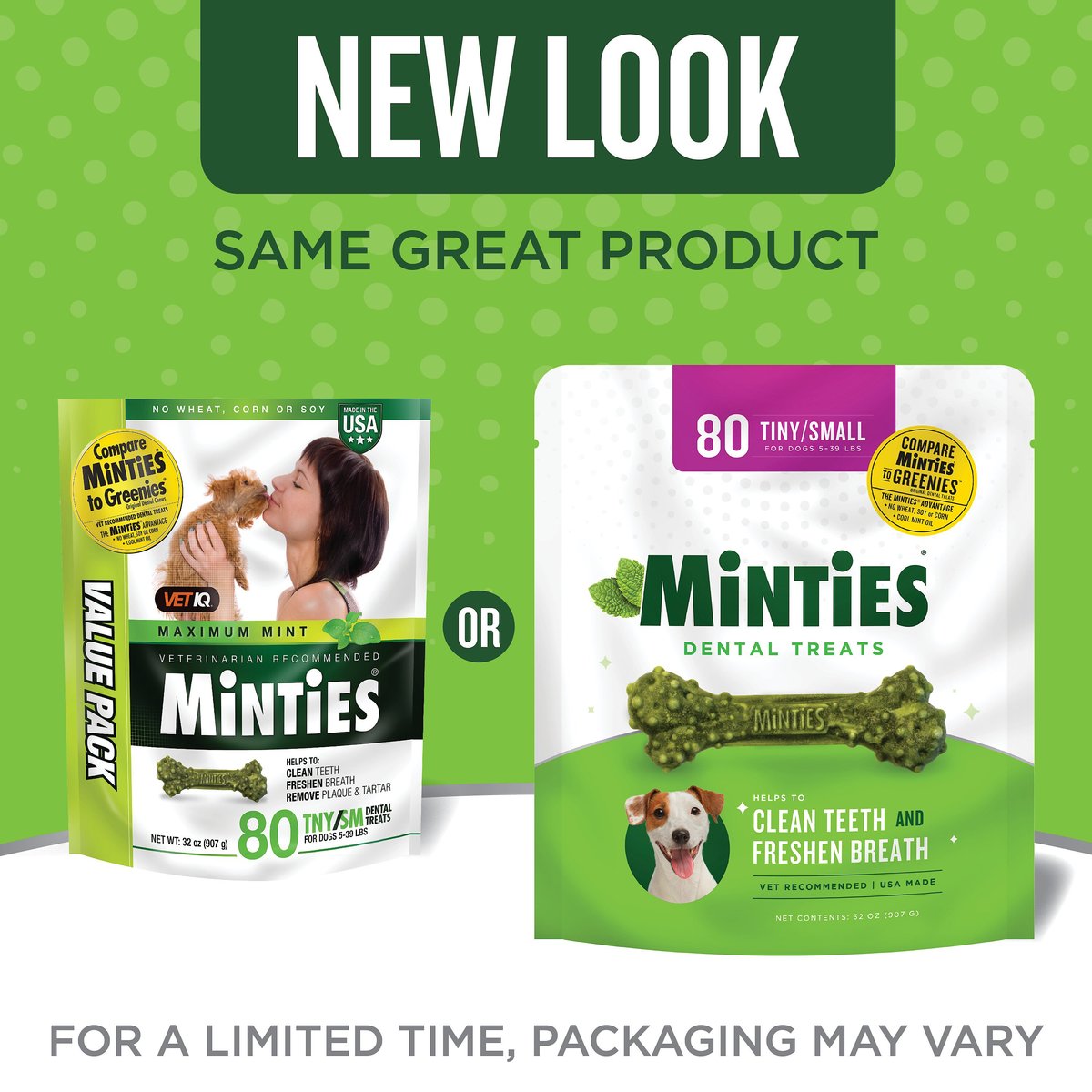 VetIQ Minties Tiny/Small Dental Dog Treats