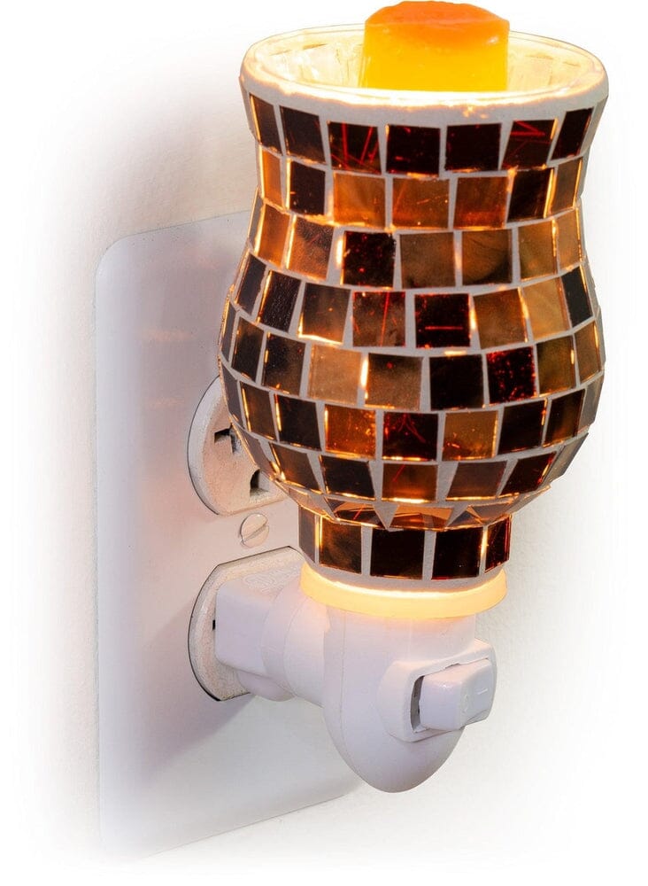 Mosaic Glass Plug-In Fragrance Wax Melt Warmer (Radiant Sienna)