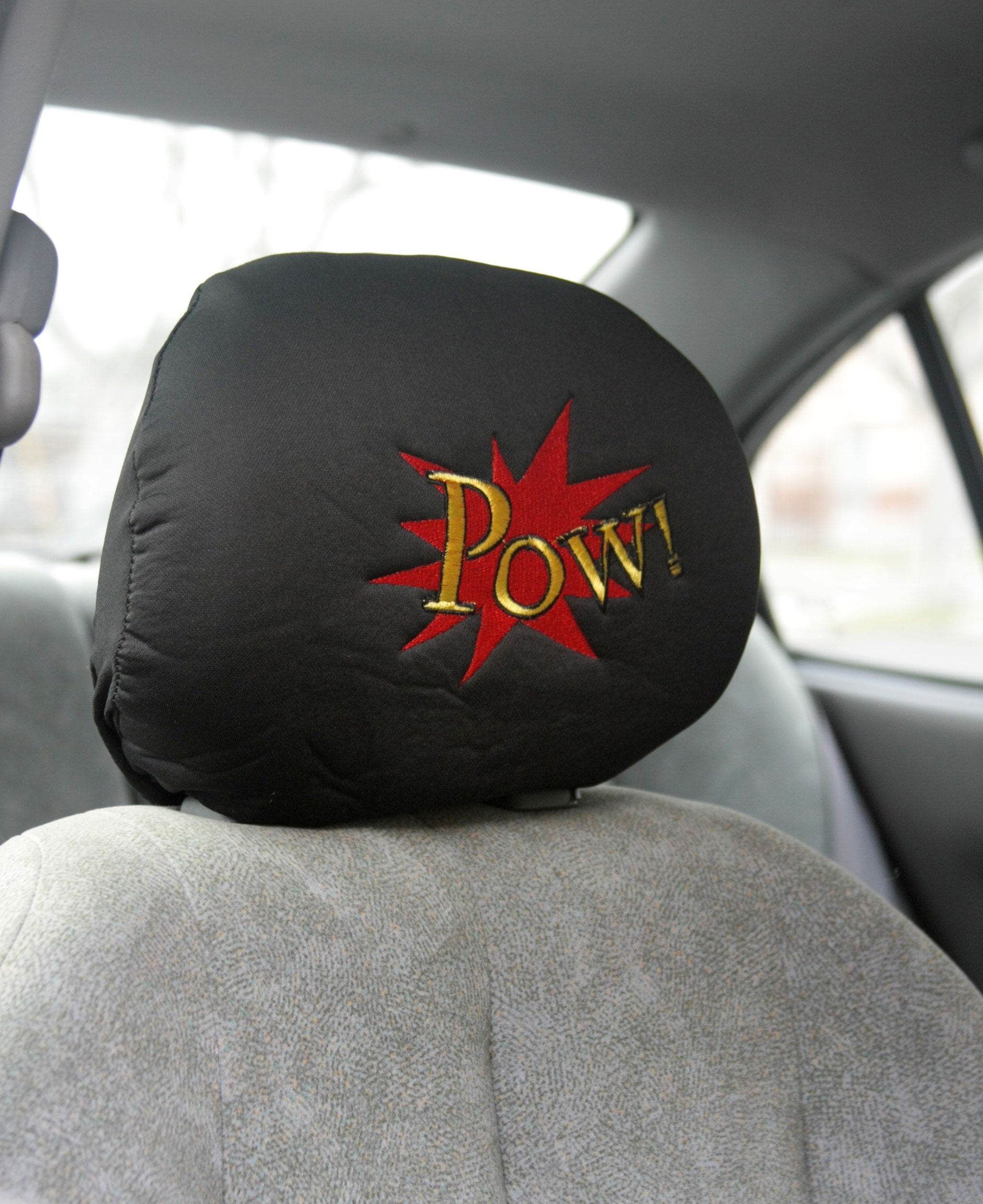 New Interchangeable Comic POW! Deisgn Car Seat Headrest Cover Universal Fit for Cars Vans Trucks - One Piece