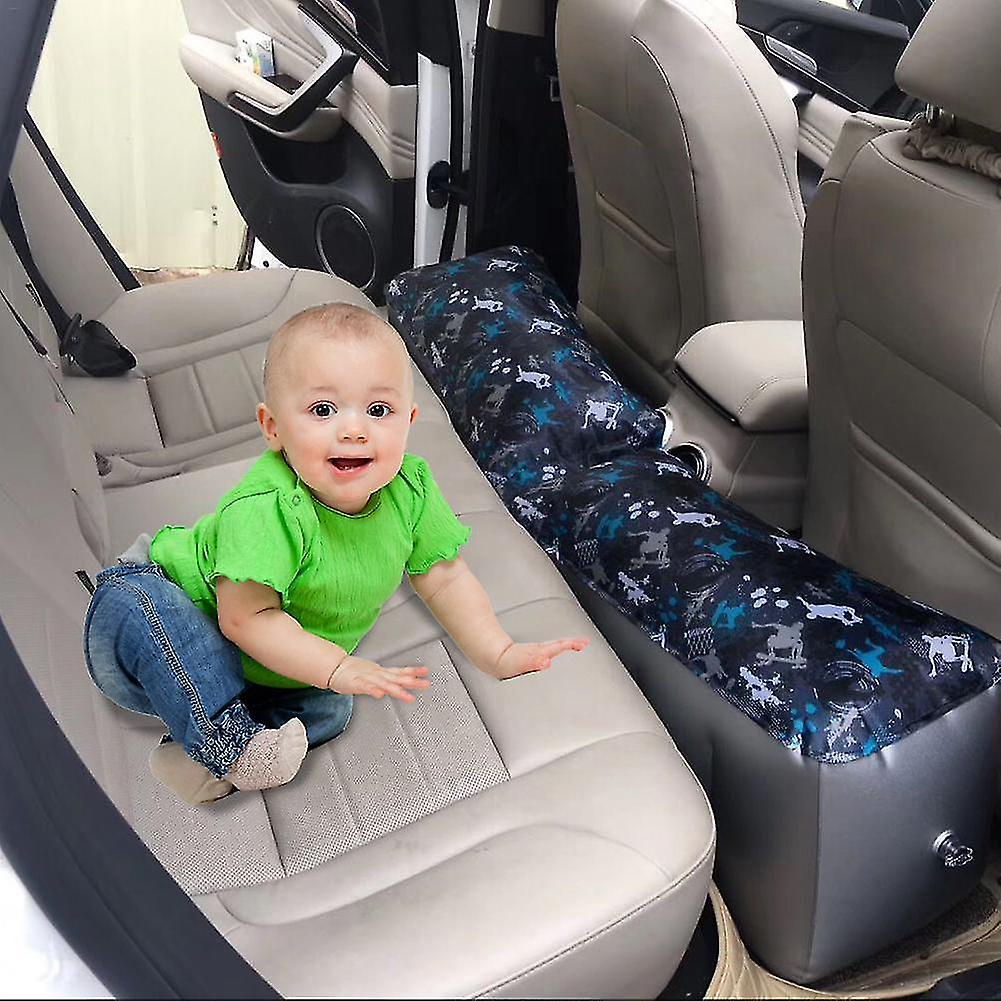 Car Mattress Inflatable Back Seat Gap Pad Printing Air Bed Cushion For Car Travel Camping