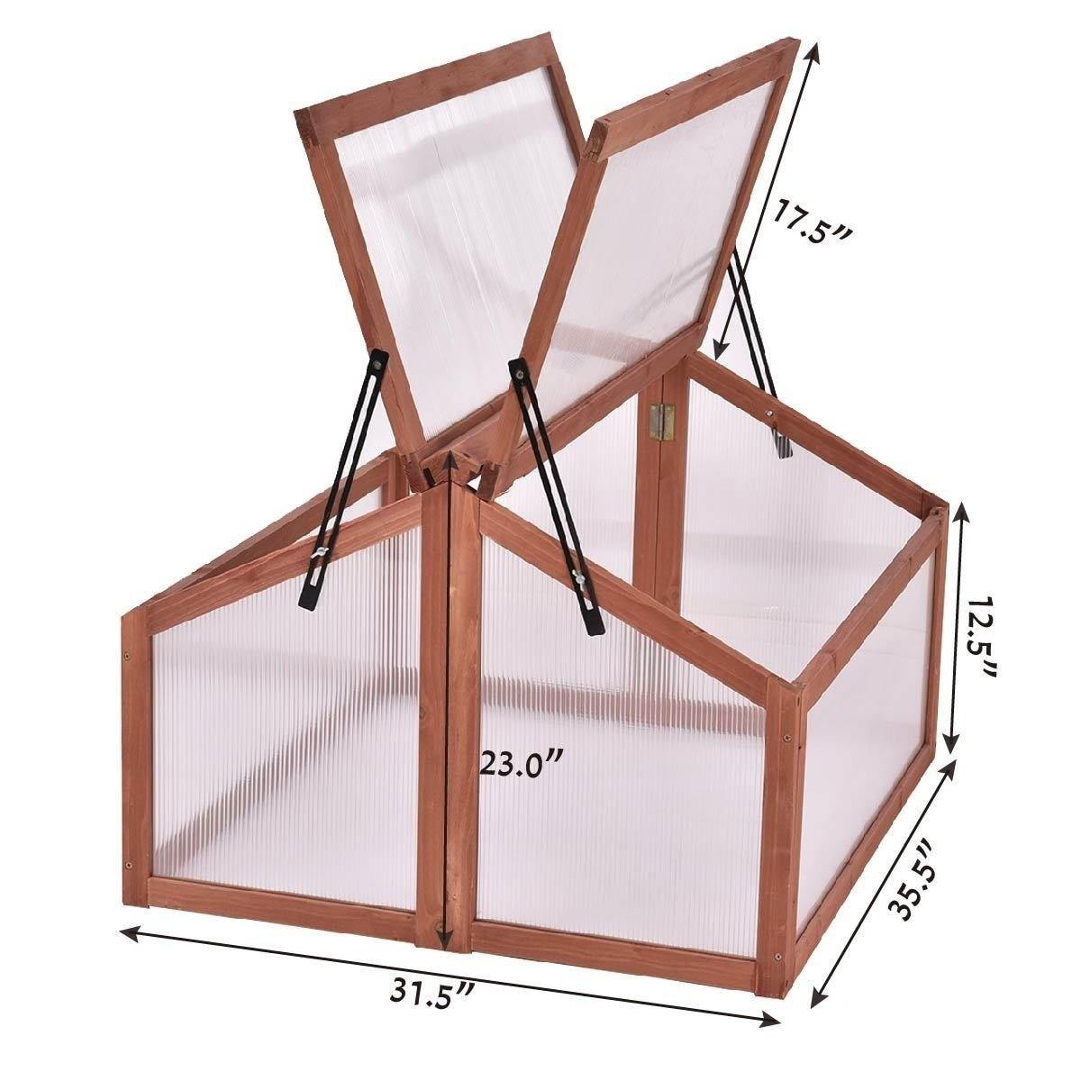 Garden Portable Wooden Double Box Greenhouse