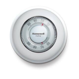 Honeywell Home Round Non-Programmable Thermostat with 1H Single Stage Heating CT87K