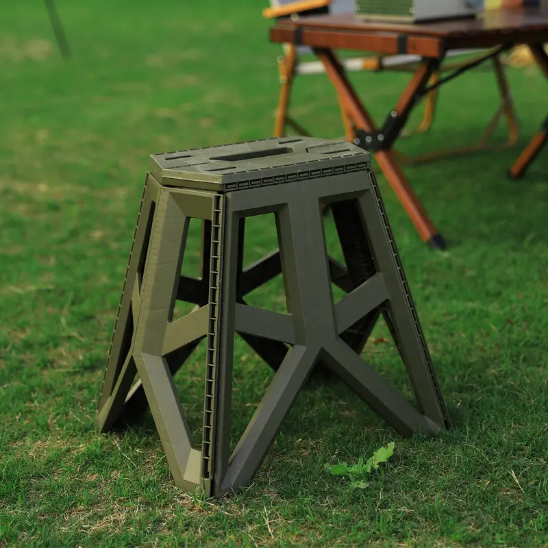 Lightweight Portable Hiking Fishing Camping Outdoor Plastic High Legs Folding Chair Stool