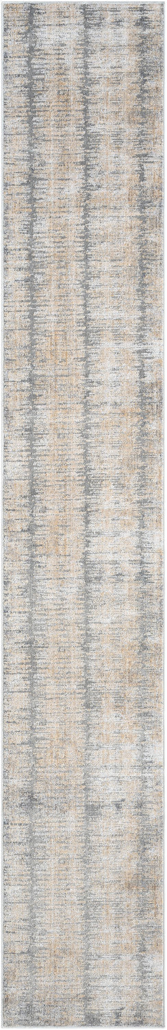 Abstract Hues Grey Gold Modern Rug