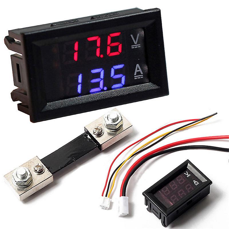 Dc 100 V 10-100 A Voltmeter Ammeter Led Dual Digital Volt Amp Test Meters Gauge