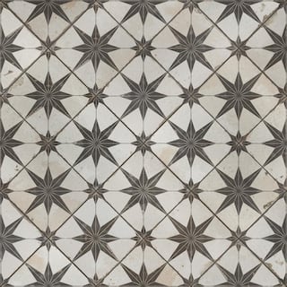 Merola Tile Kings Star Nero 17-58 in. x 17-58 in. Ceramic Floor and Wall Tile (10.95 sq. ft.Case) FPESTRN