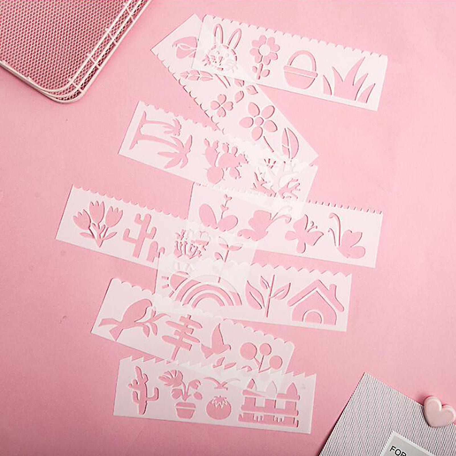 1 Drawing Stencil Set(8 Sheets)  Garden