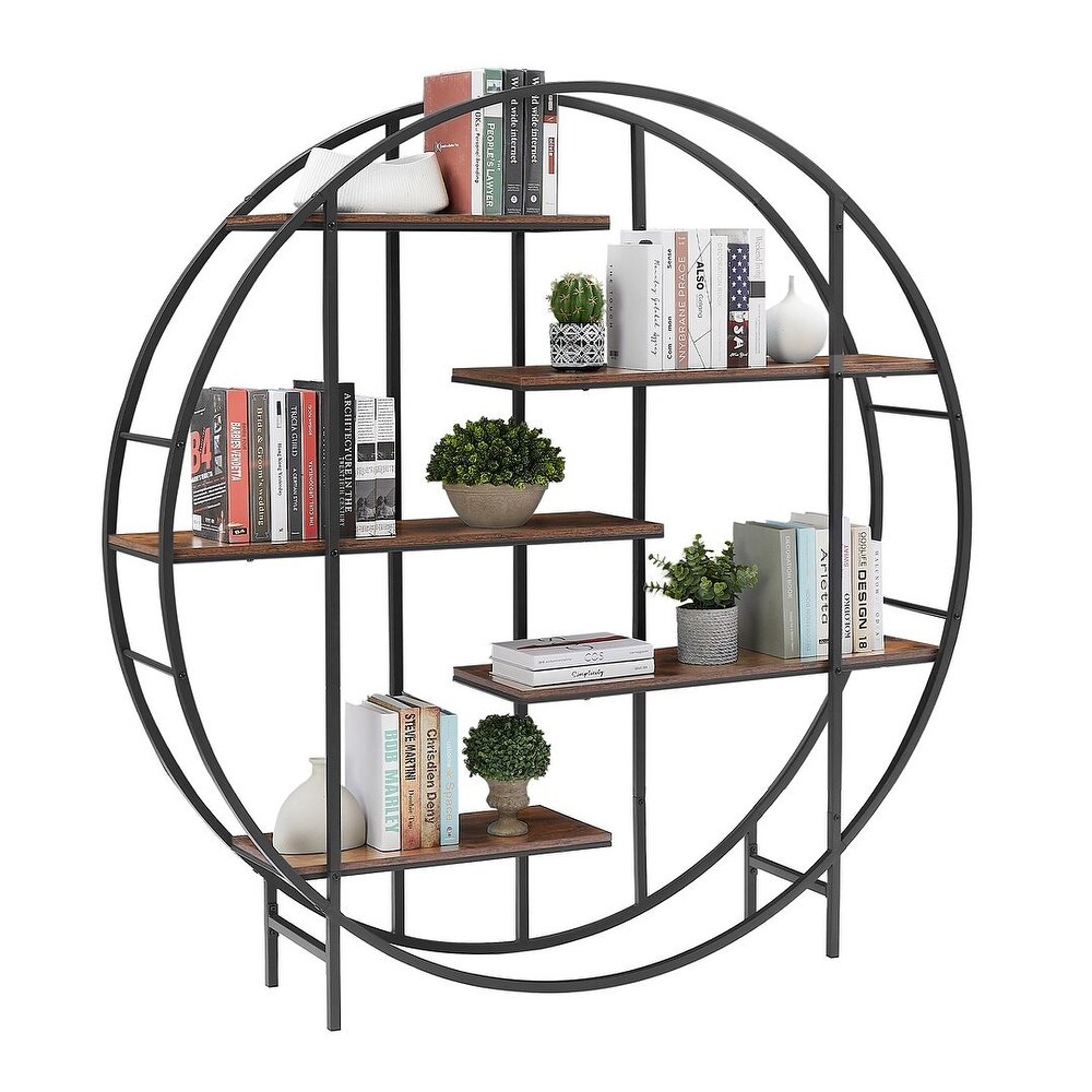 Round 5 Tier Metal Plant Stand Bookshelf Display Shelf