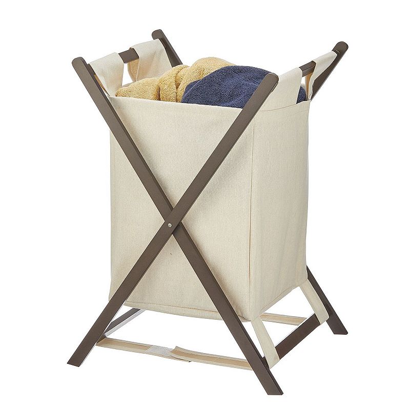 mDesign Laundry Hamper， Portable/Collapsible Fabric Bag