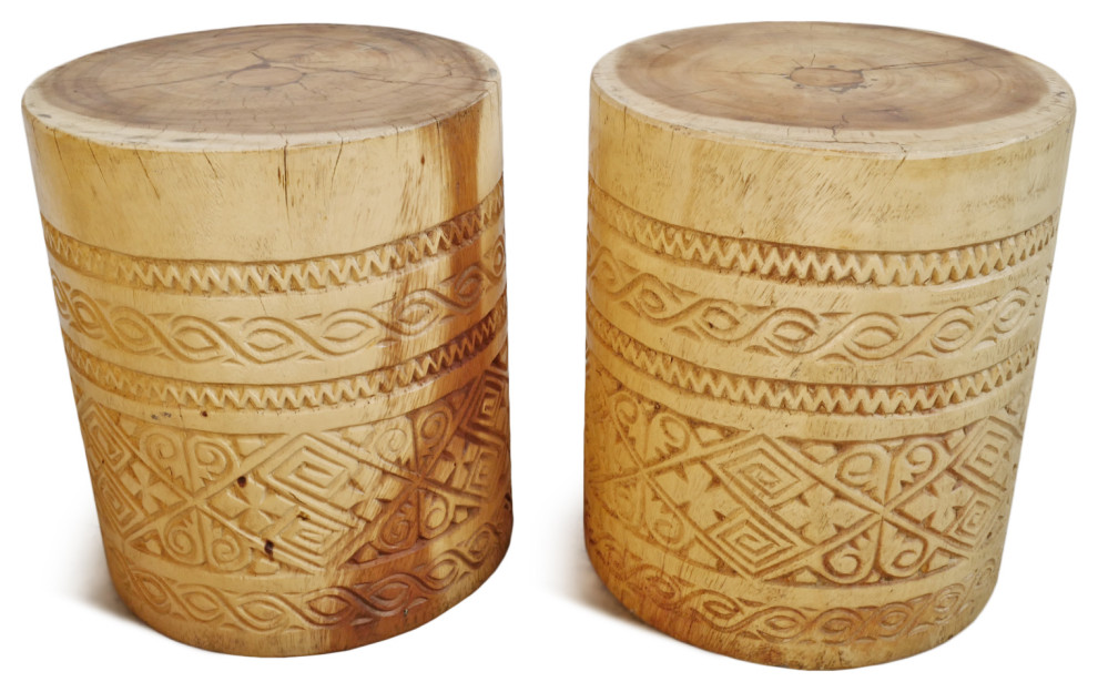 Java Natural Side Table Stand   Rustic   Side Tables And End Tables   by Design Mix Furniture  Houzz