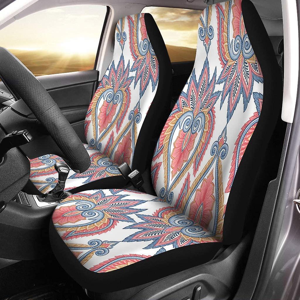 Set Of 2 Car Seat Covers Color Universal Auto Front Seats Protector Fits For Car，suv Sedan，truck D---46757