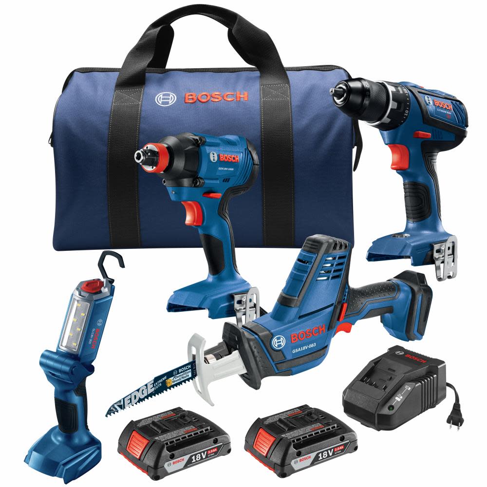 Bosch 18V 4 Tool Combo Kit GXL18V-496B22 from Bosch