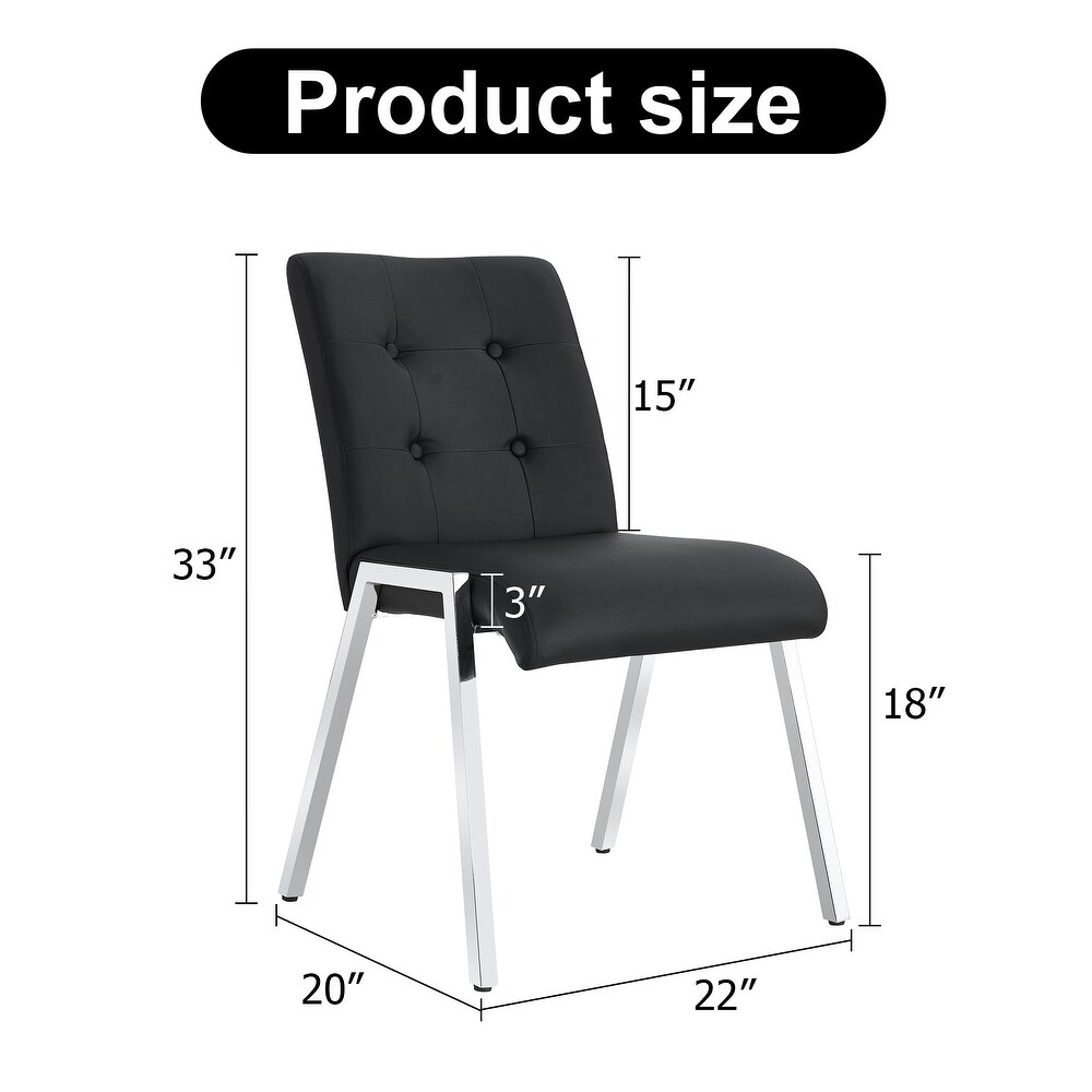 Table and chair set  rectangular  MDF trapezoidal support  armless high back dining chairs (1 table and 6 chairs)