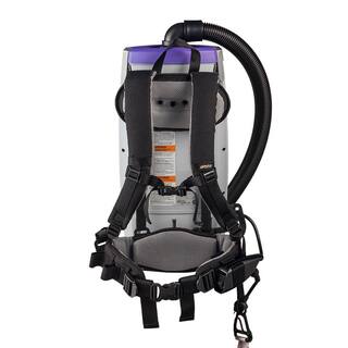 ProTeam Super Coach Pro 6 6 Qt. Corded Bagged Gray Backpack Vacuum wProBlade Hard Surface  Carpet Kit 3 Replaceable Filters 107535