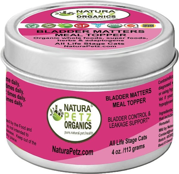 Natura Petz Organics Bladder Matters Cat Supplement， 4-oz jar