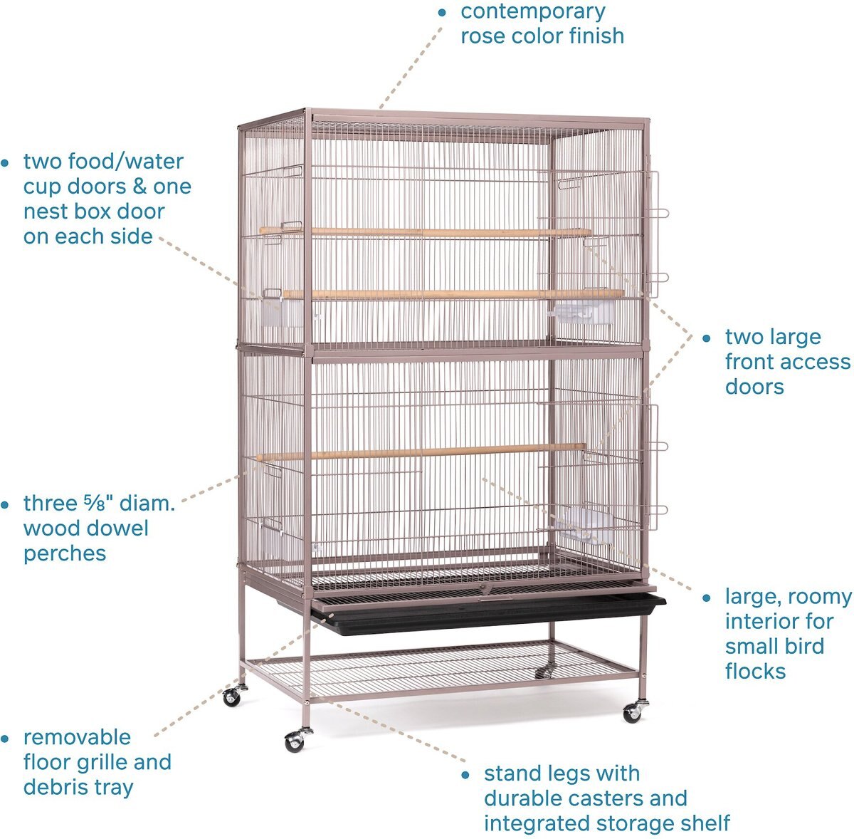 Prevue Pet Products Flight Bird Cage， Rose