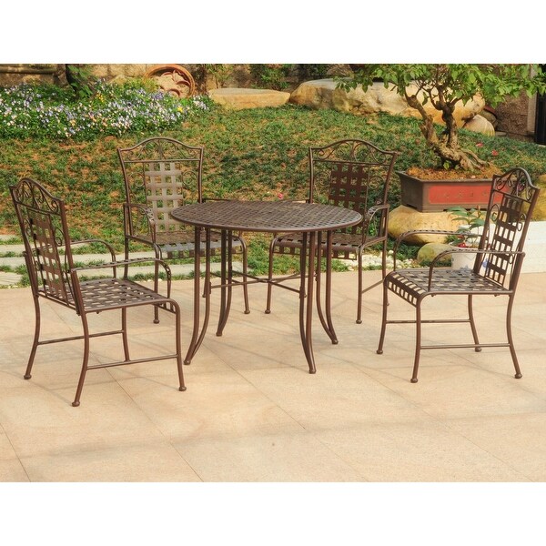 Mandalay 5Piece Iron Patio Dining Set