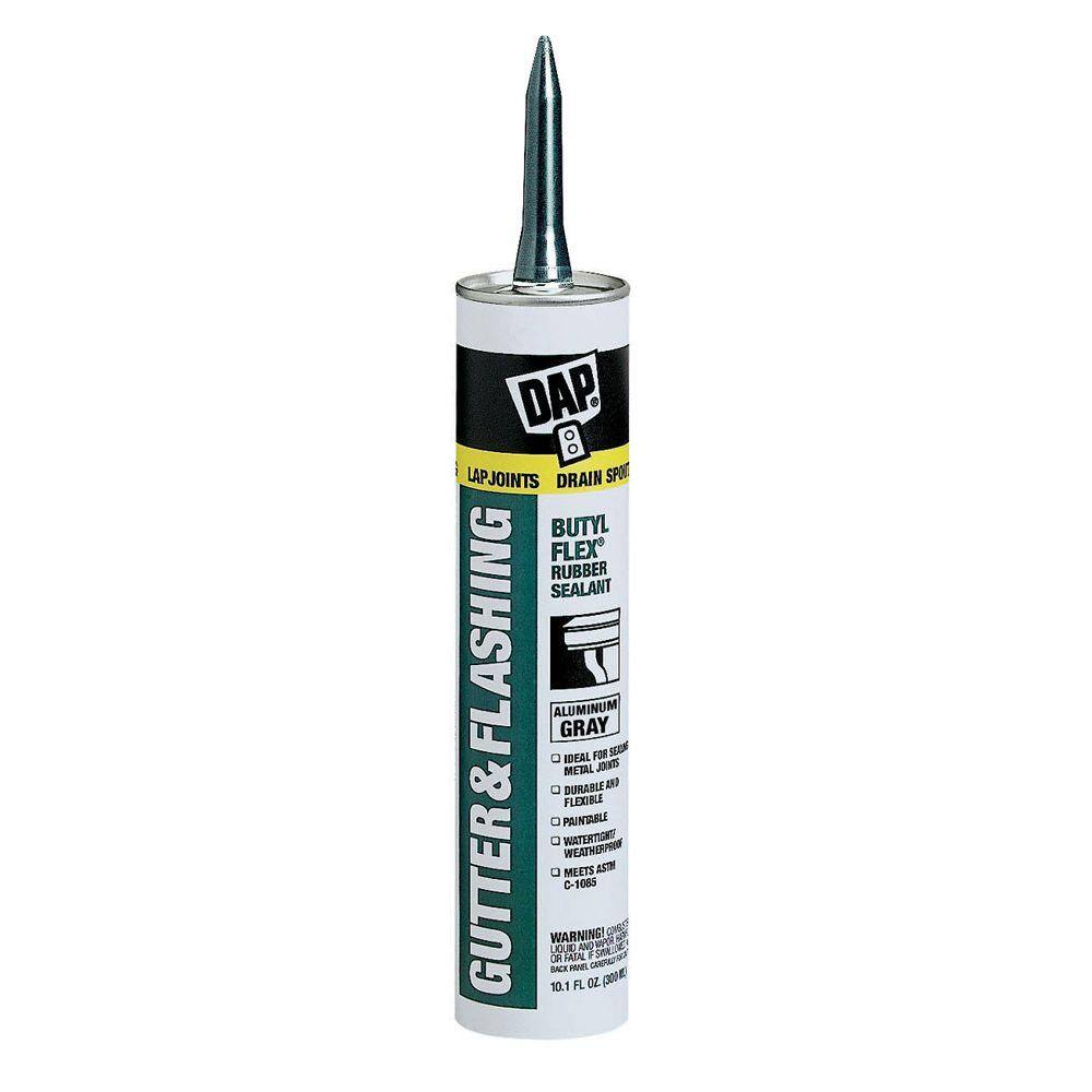 DAP Butyl-Flex 10.1 oz. Aluminum Gray Gutter and Flashing Sealant (12-Pack) 7079818188