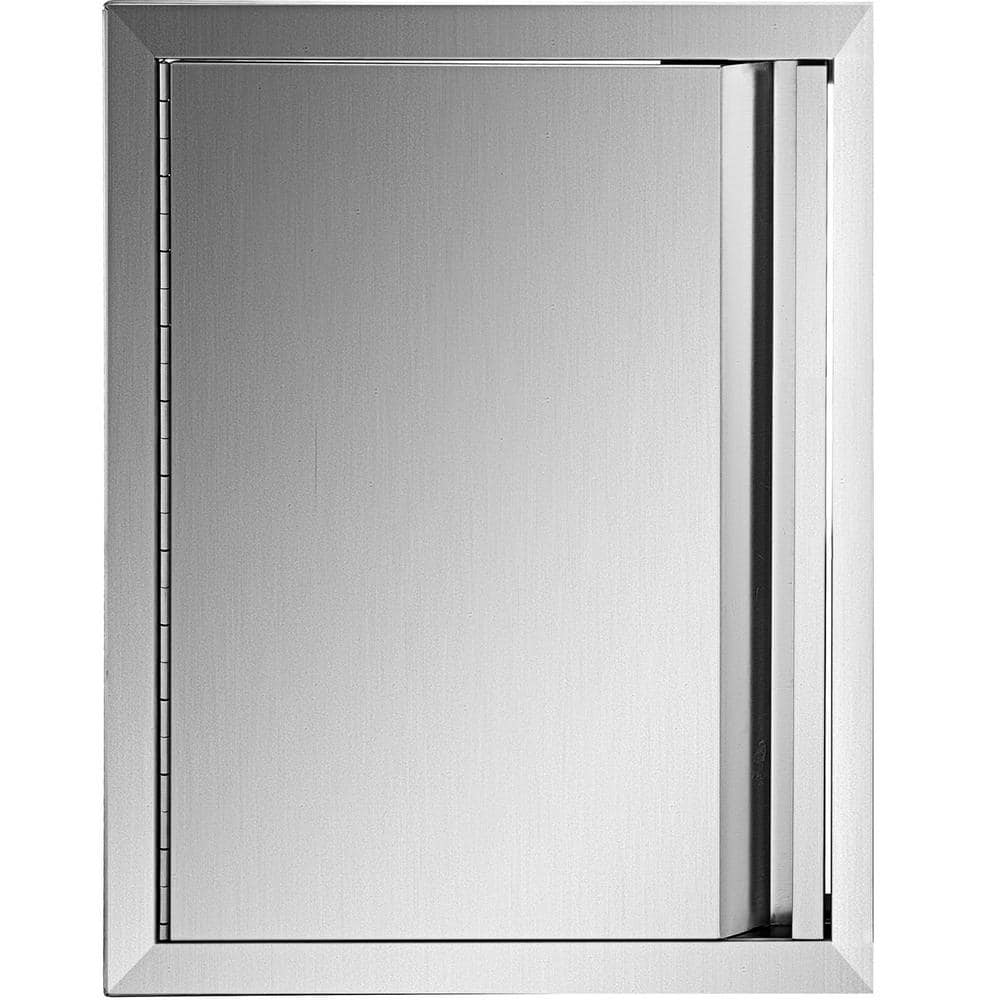 VEVOR 17 in. W x 24 in. H Single BBQ Stainless Steel Access Door with Recessed Handle Outdoor Kitchen Doors for Storage Room BXGCGMXKSKM17X241V0