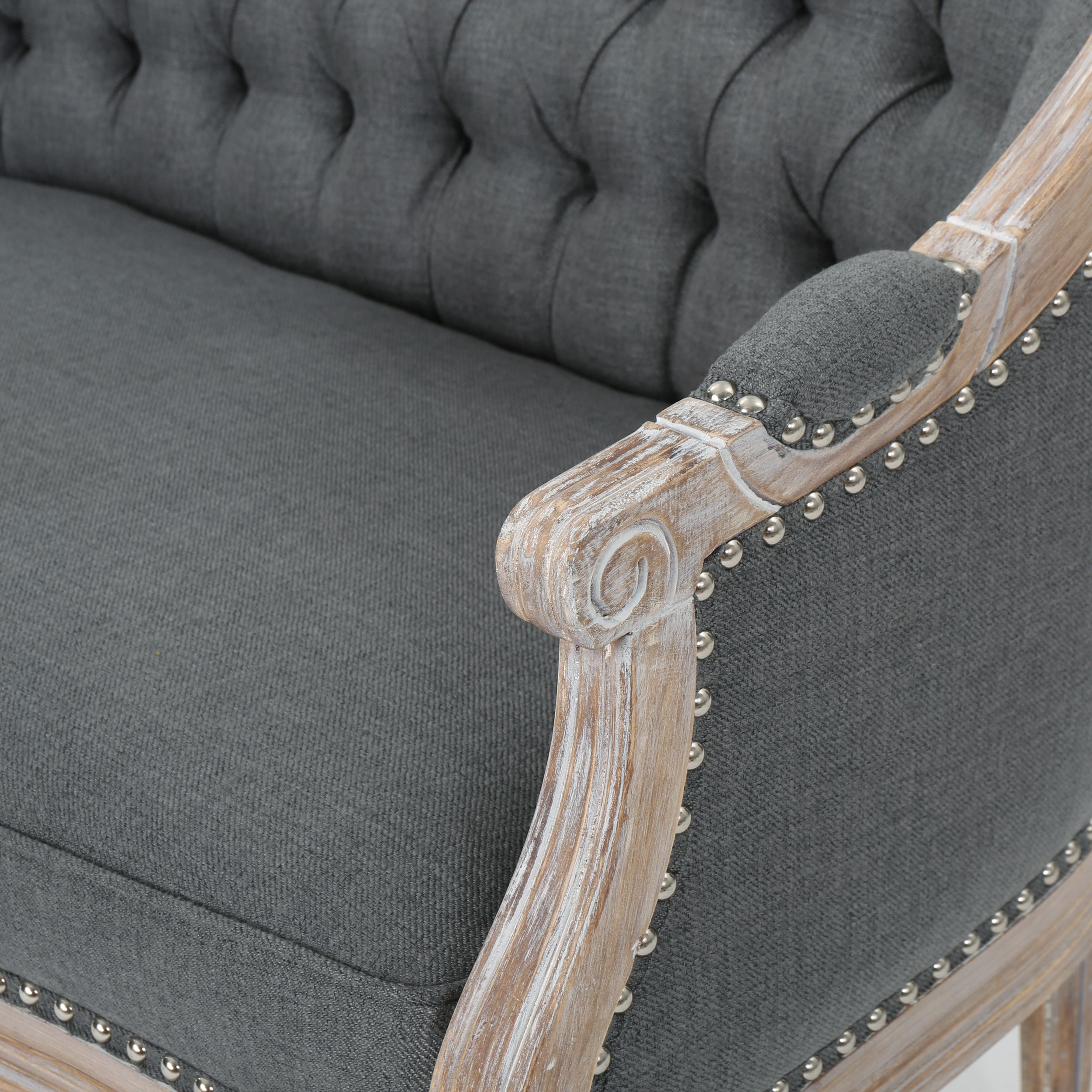 Megan Traditional Tufted Upholstered Loveseat