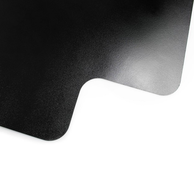 Vinyl Chair Mat For Hard Floors Lipped Black Floortex