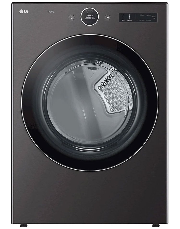 LG 7.4 Cu. Ft. Black Steel Ultra Large Capacity Smart Wi-Fi Enabled Front Load Electric Dryer With TurboSteam and Built-In Intelligence