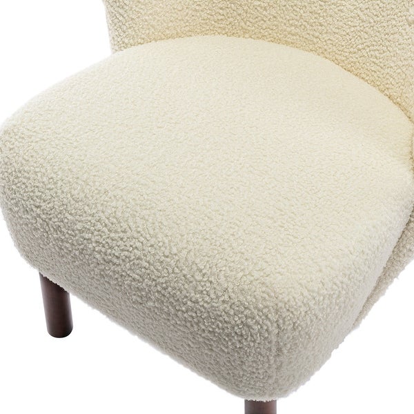 Modern Accent Chair Tufted Side Chair with Solid Wood Legs - 5 Colors