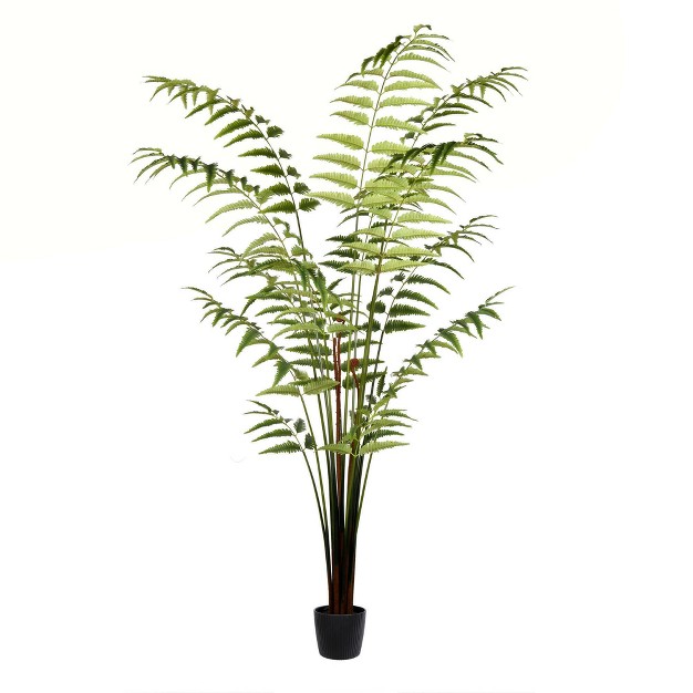 Vickerman Artificial Potted Leather Fern