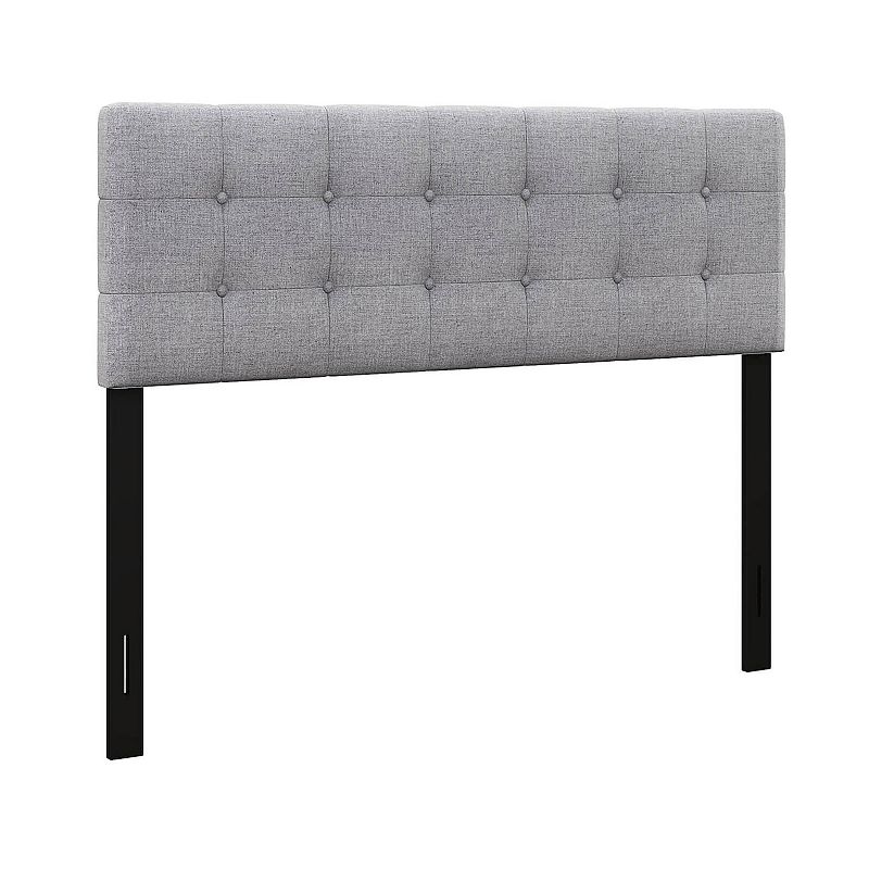 Linen Upholstered Headboard With Solid Rubber Wood Legs