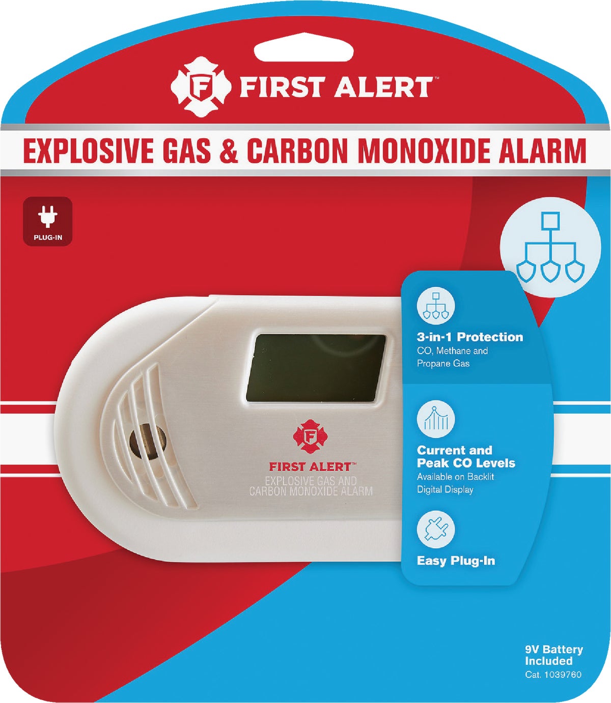 First Alert Carbon Monoxide Alarmamp Gas Detector Gray