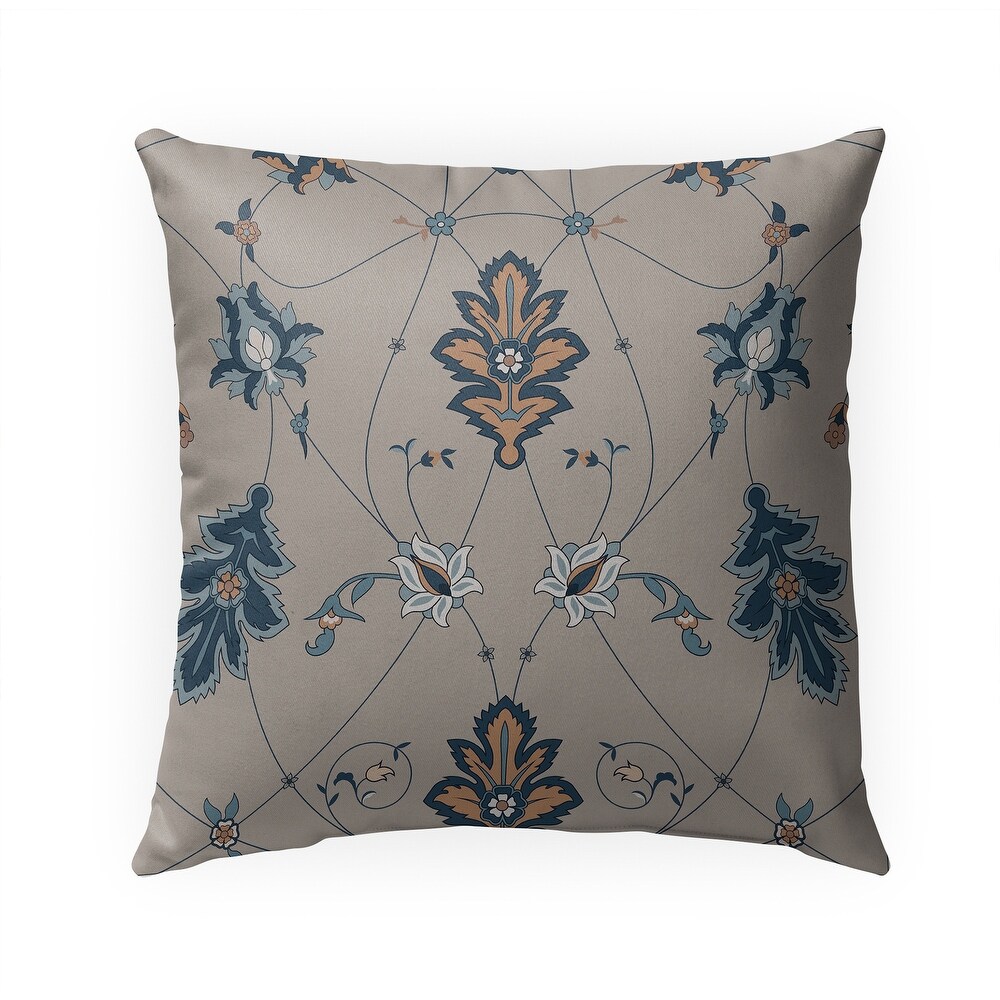 BABYLON BLUE   GREY Outdoor Pillow By Marina Gutierrez