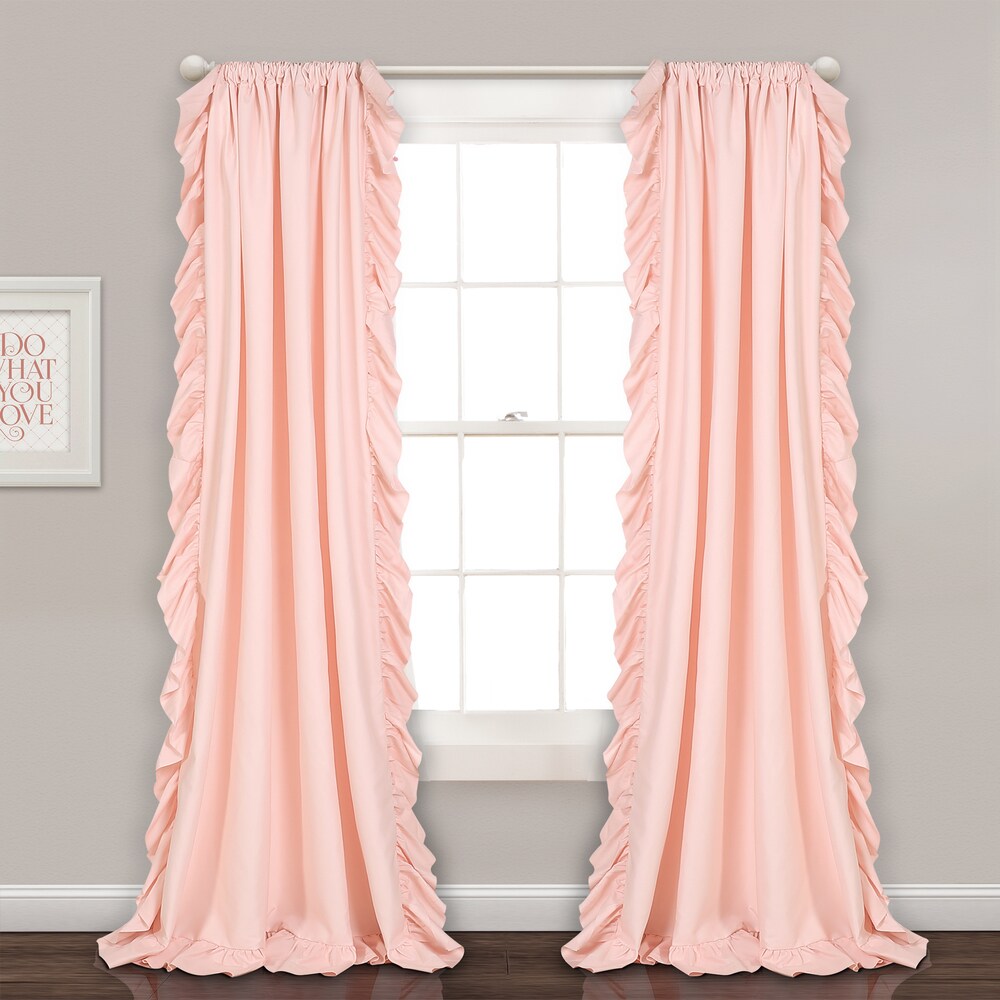 The Gray Barn Gila Ruffled Edge Curtain Panel Pair