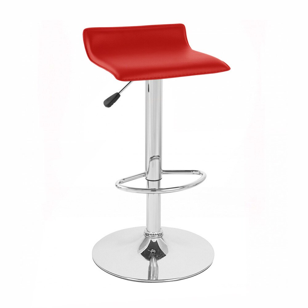 Sigma Contemporary Leather Adjustable Barstool