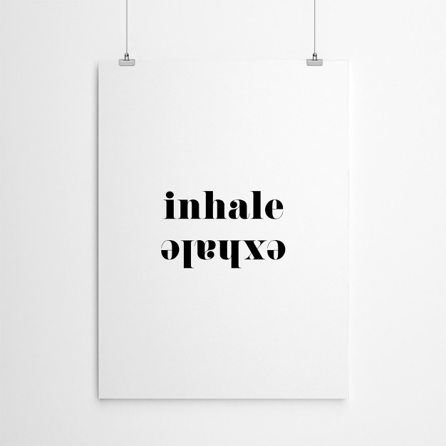 Americanflat Minimalist Motivational Inhale Exhale By Blursbyai Poster