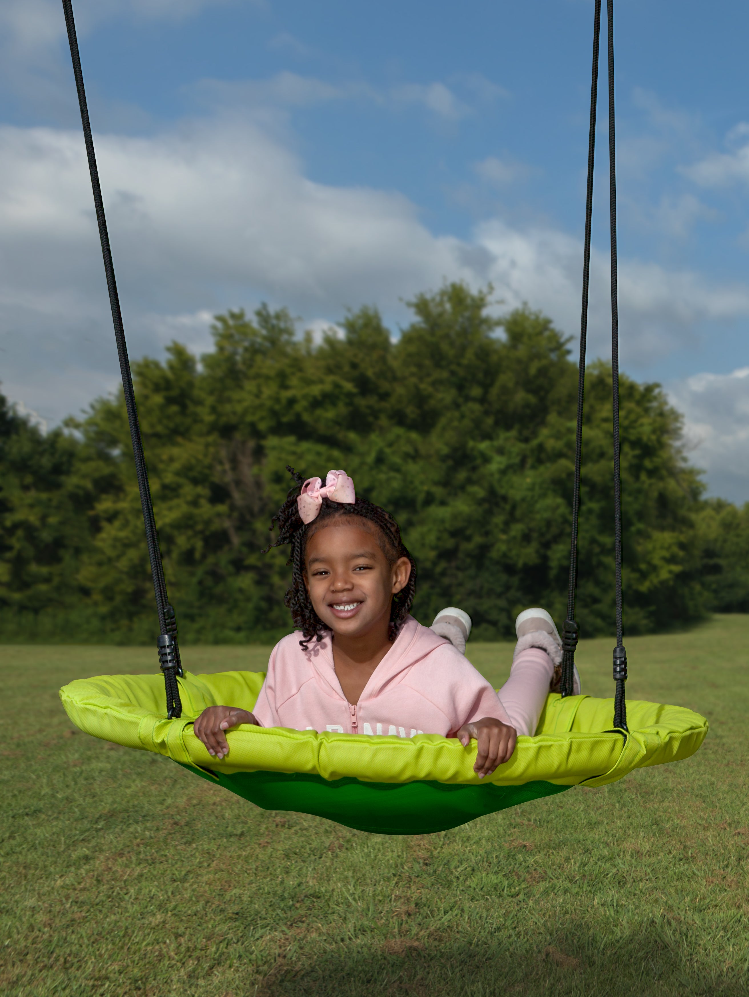 Creative Cedar Designs Kids Saucer Swing- Green