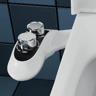 INSTER Non- Electric Bidet Attachment with Self-Cleaning Dual Nozzles in. White HDXBNYNBI001