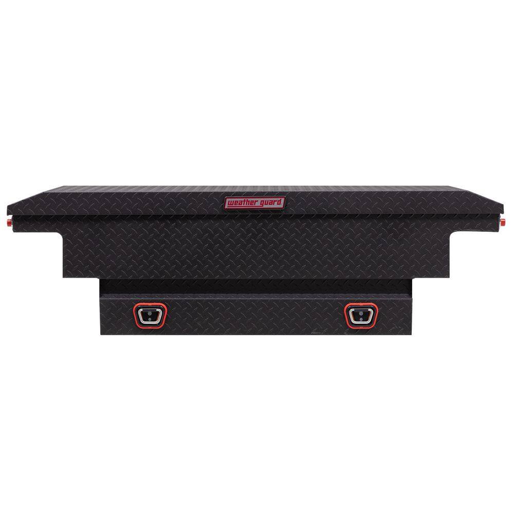 Weather Guard 62.5 in. Matte Black Aluminum Compact Low Profile Crossover Truck Tool Box 131-52-03