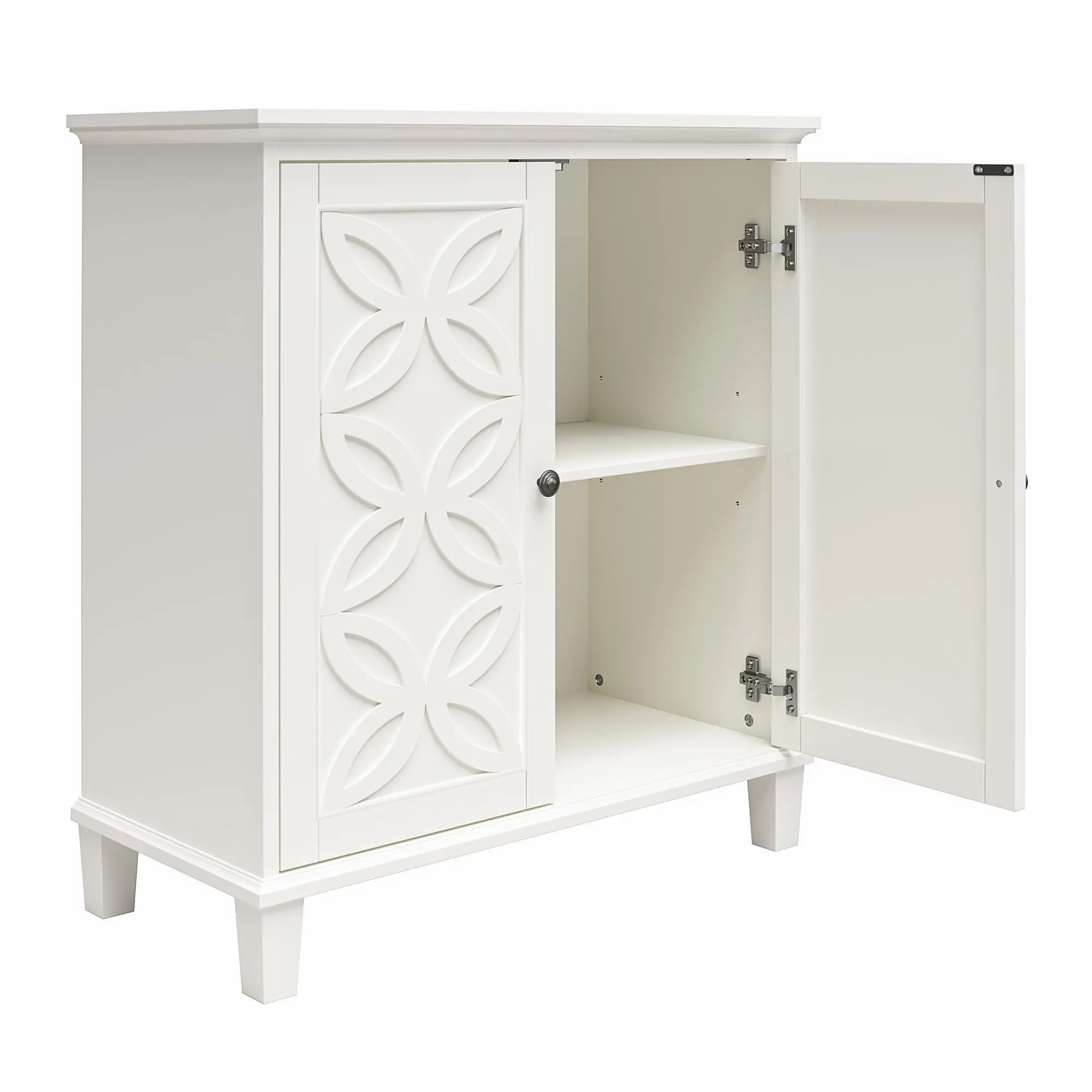 Celeste White Double Door Accent Cabinet