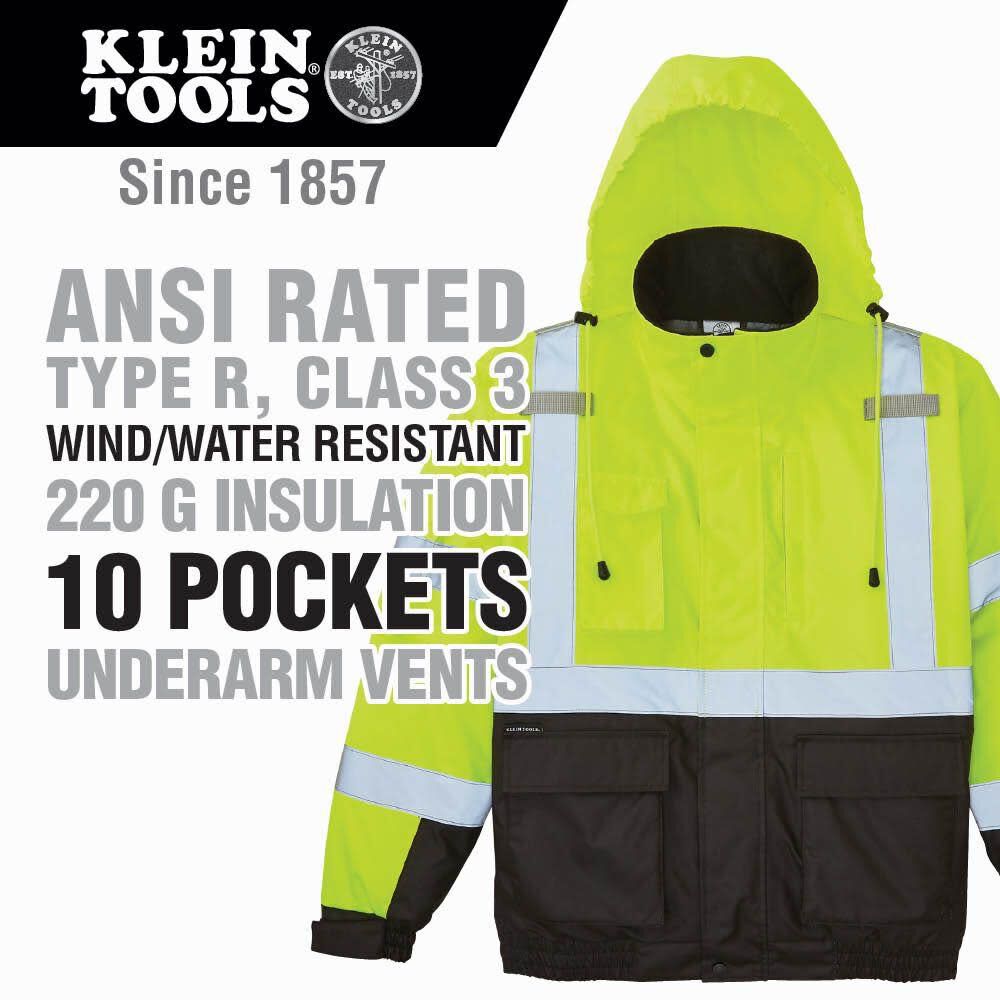 Klein Tools High Visibility Bomber Jacket 3X 60612 from Klein Tools