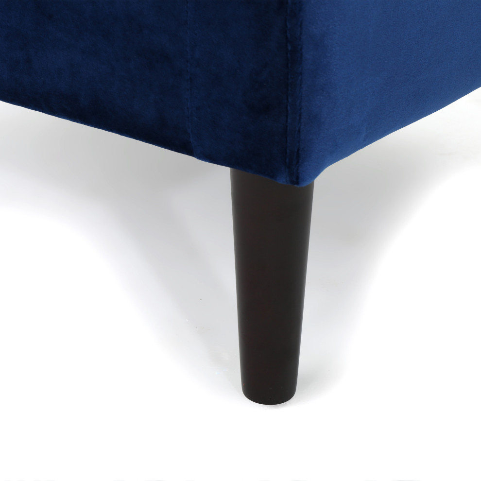 GDF Studio Kalani Tufted New Velvet Ottoman   Midcentury   Footstools And Ottomans   by GDFStudio  Houzz