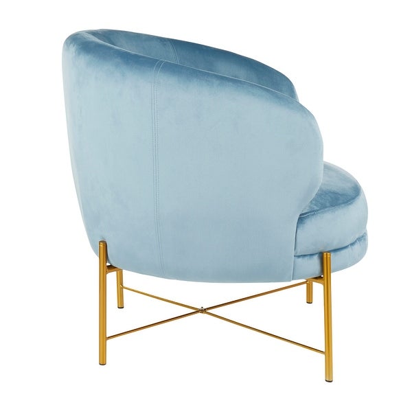 Chloe Upholstered Accent Chair with Metal Legs