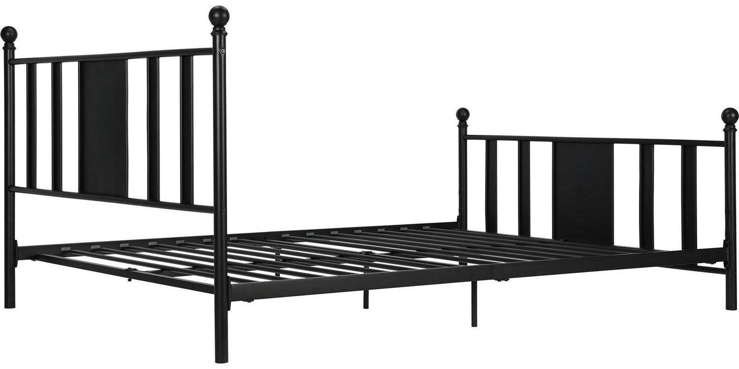 DHP Langham Metal Platform Bed with Adjustable Height， Queen， Black