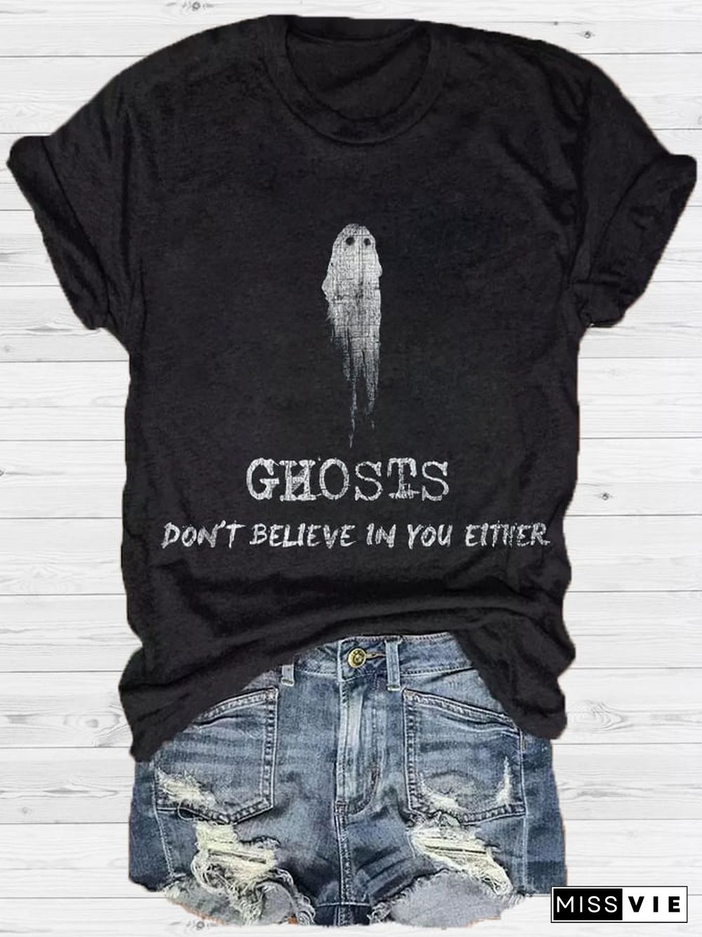 Women's Ghost Art Print T-Shirt