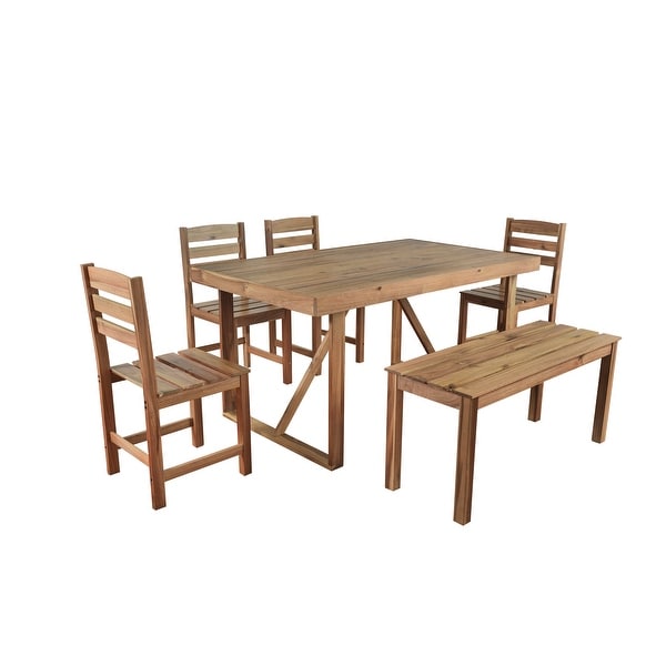 6piece Outdoor Garden Dining Table Set，Suitable For Terraces and Courtyards