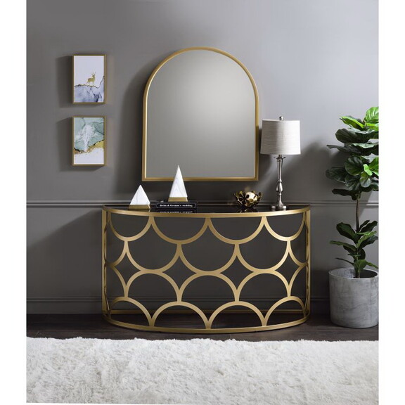 ACME Altus Console Table  Gold Finish 90820