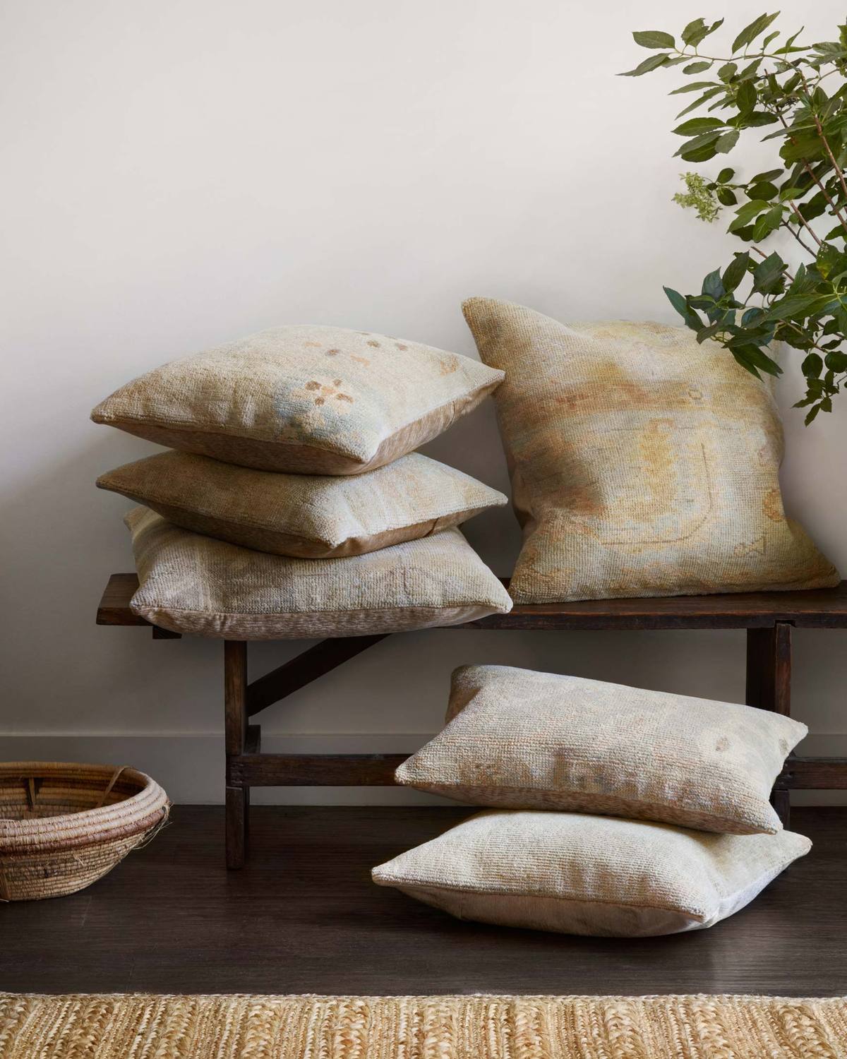 Beige & Gold Pillow